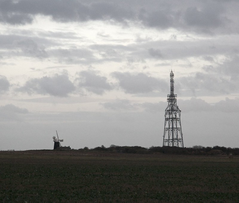 Windmill and phone tower