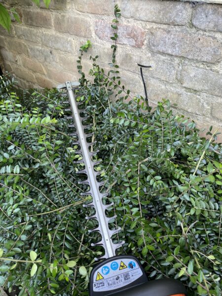 optical fibre cut by hedge trimmer